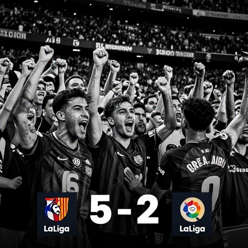 El Barça goleó 5-2 al Rayo Vallecano y lidera LaLiga tras tres jornadas